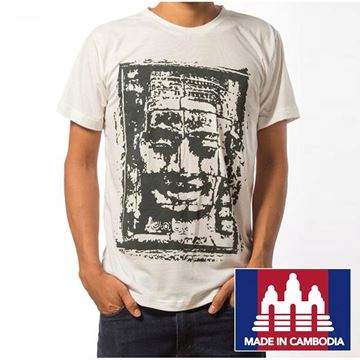 Picture of Bayon Face T-Shirt, White, Size XXLarge