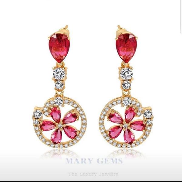 Picture of Mary Gems Ruby Earring