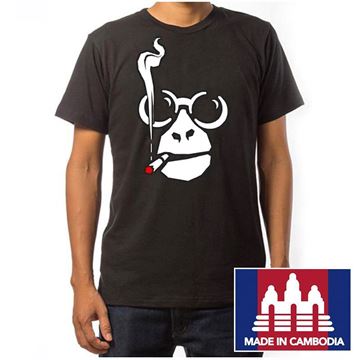 Picture of Khana Monkey Logo T-Shirt, Black, Size Large